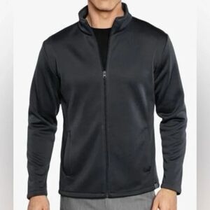 EUC Michael Kors Size Medium Black Men's High Neck Full Zip Zipper Pocket Jacket